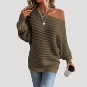 Women's off shoulder oversized jumper sweater