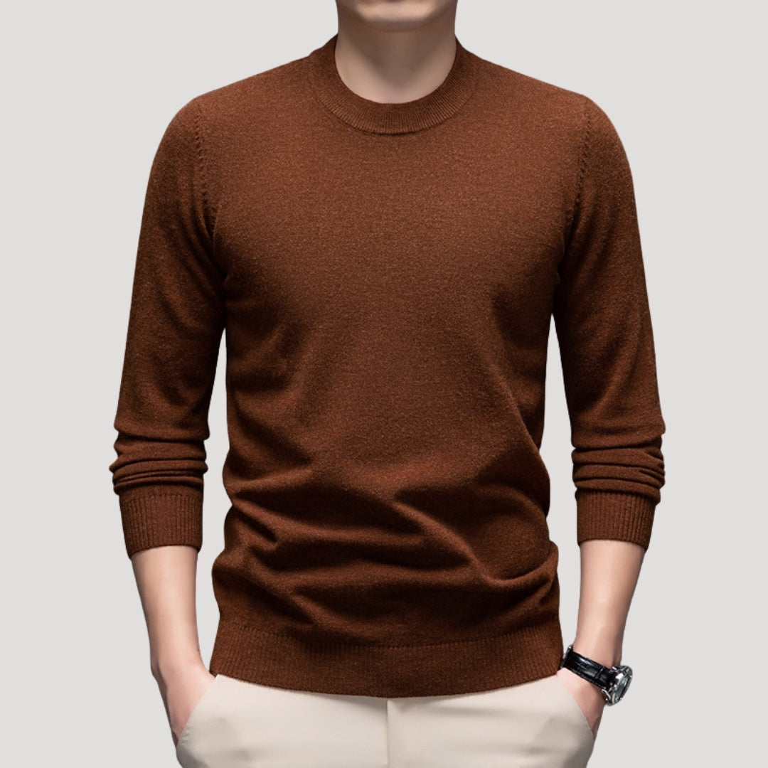 Men’s knitted jumper fine knit crew neck