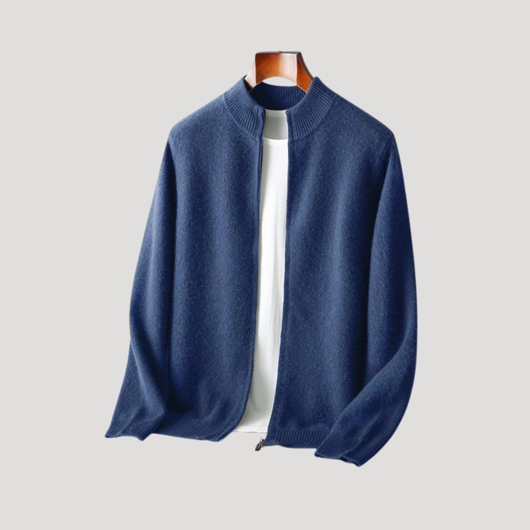 Men’s quarter zip knitted winter jumper