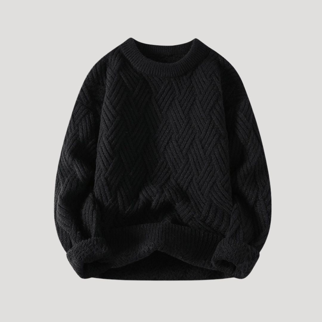 Men’s chunky cable knit wool winter jumper