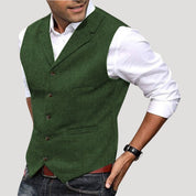Men’s wool tweed winter smart casual waistcoat