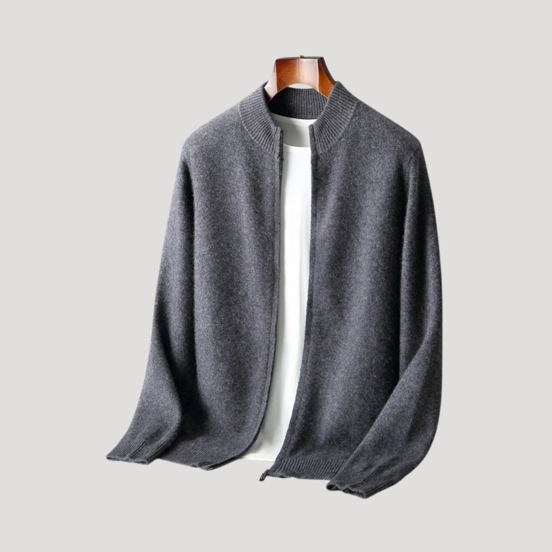 Men’s quarter zip knitted winter jumper