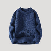 Men’s chunky cable knit wool winter jumper