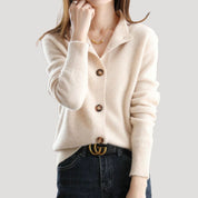 Women’s chunky knit button up winter cardigan