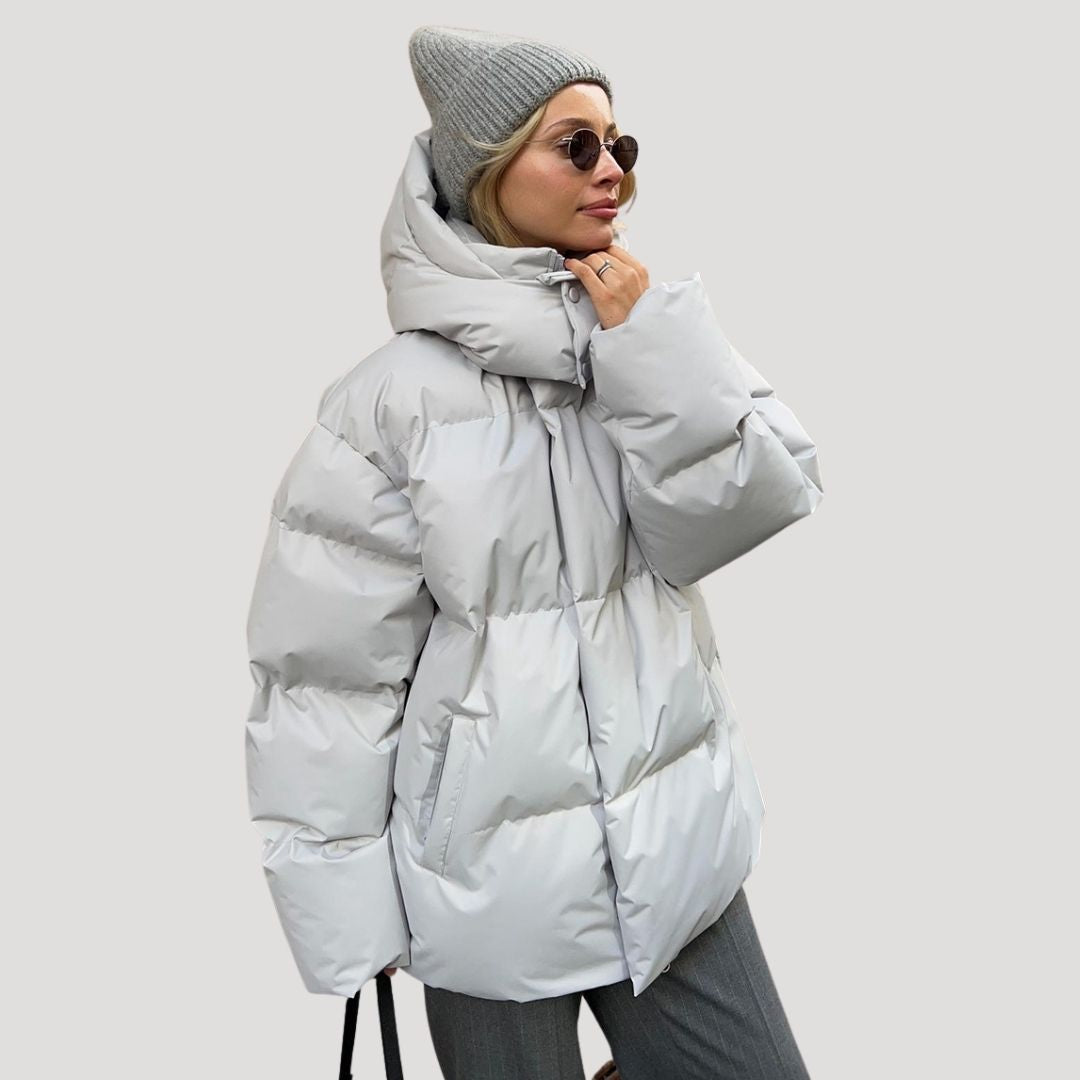 Women’s quilted puffer winter waterproof jacket