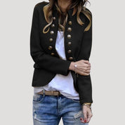 Women’s military style wool blend blazer jacket