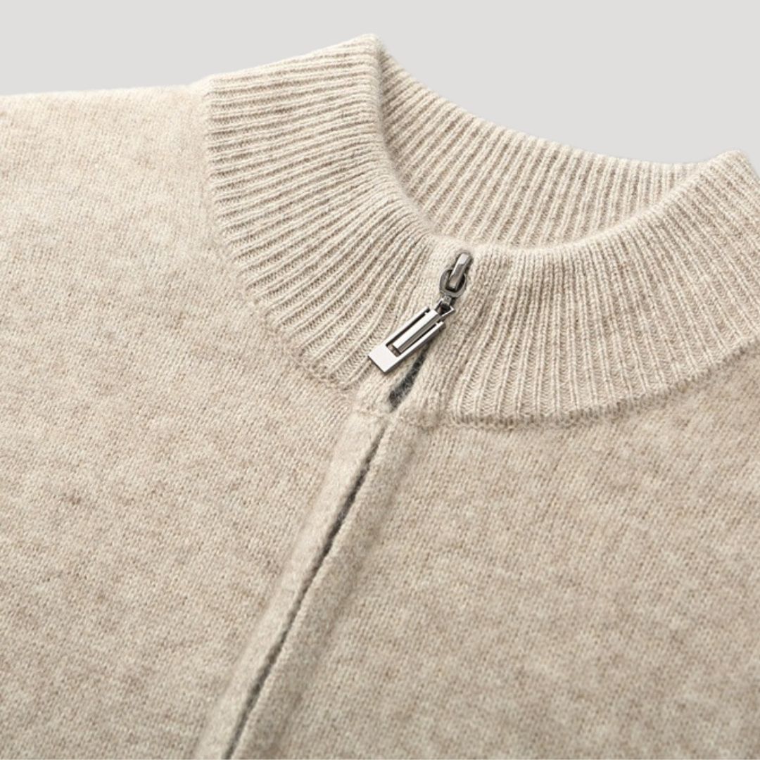 Men’s quarter zip knitted winter jumper