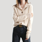 Women’s chunky knit button up winter cardigan