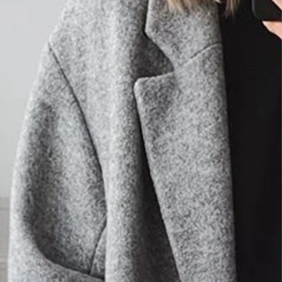 Women’s oversized wool long double breasted winter coat