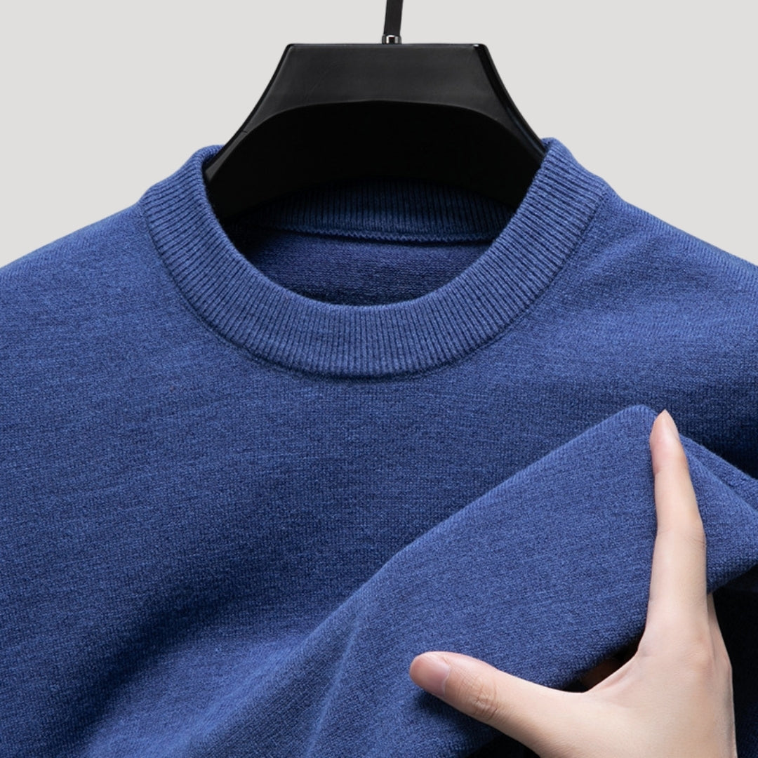 Men’s knitted jumper fine knit crew neck