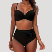 Elegant high-waisted bikini set