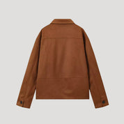 Women’s suede oversized winter jacket
