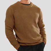 Men’s wool knit crew neck winter jumper