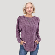 Cozy waffle-knit tunic top