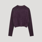 Women soft knit cropped jumper