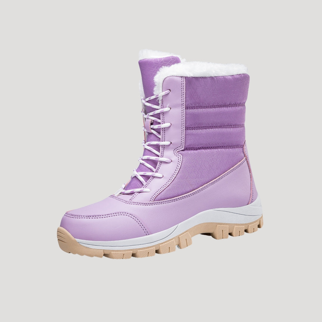Women’s winter snow boots waterproof fur lined lace up