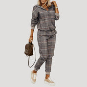Women’s zip up hoodie tracksuit set loungewear