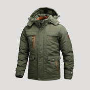 Men insulated winter parka jacket