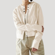 Women’s cropped zip up knit jumper top