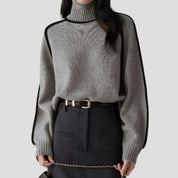 Women’s turtleneck jumper chunky knit roll neck winter sweater