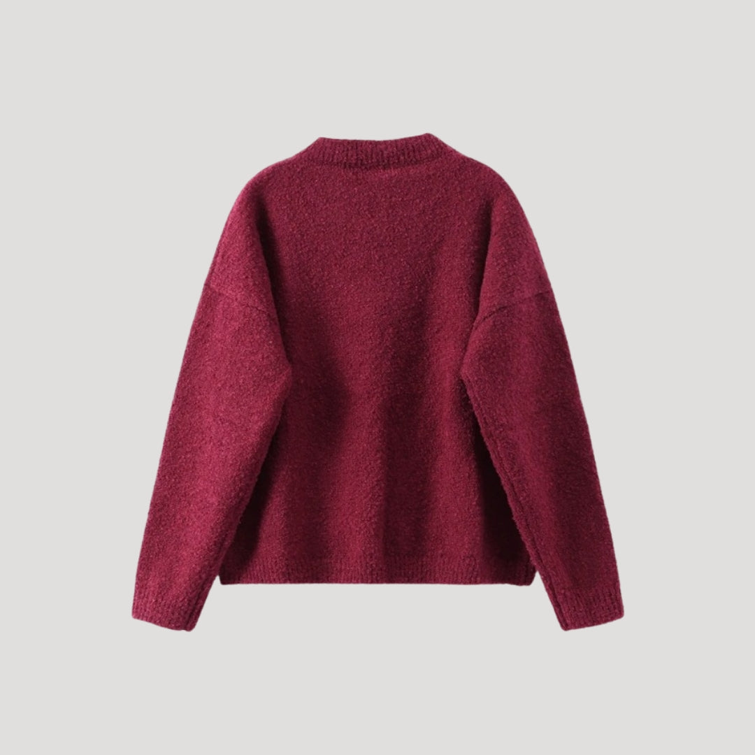 Women's boucle button up cardigan – oversized knit