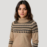 Women’s fair isle chunky knit oversized winter jumper