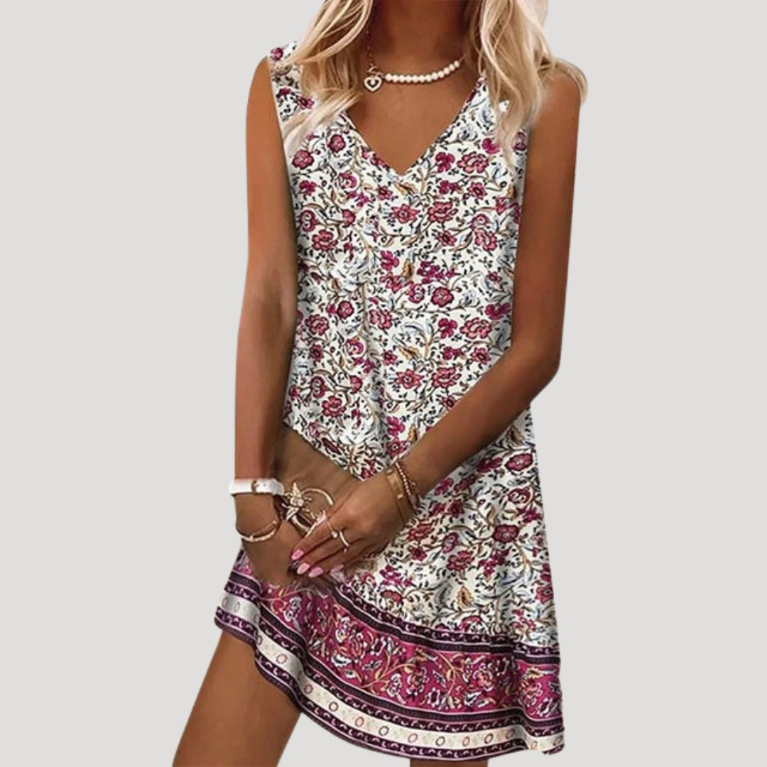 Women’s sleeveless floral mini day dress