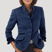 Women’s tweed jacket fitted country blazer coat
