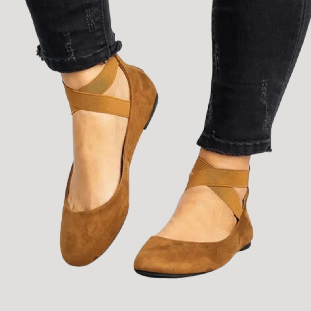 Women's spring cross-strap ballet flats