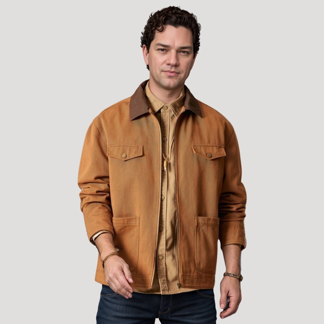 Cotton canvas work jacket