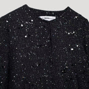 Women sequin cropped cardigan