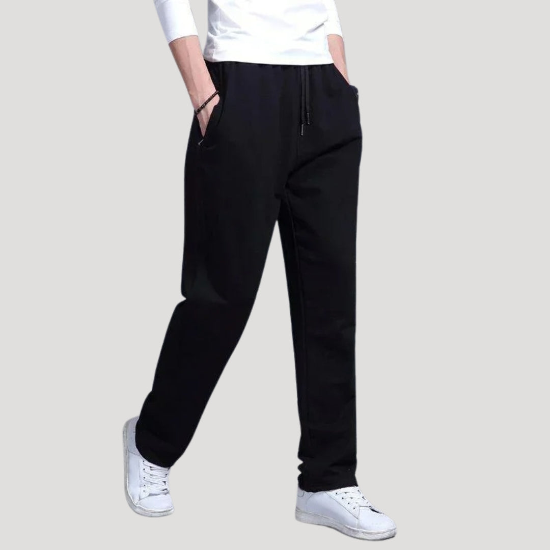 Men soft fleece jogger trousers