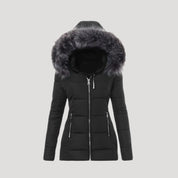 Women hooded winter puffer coat