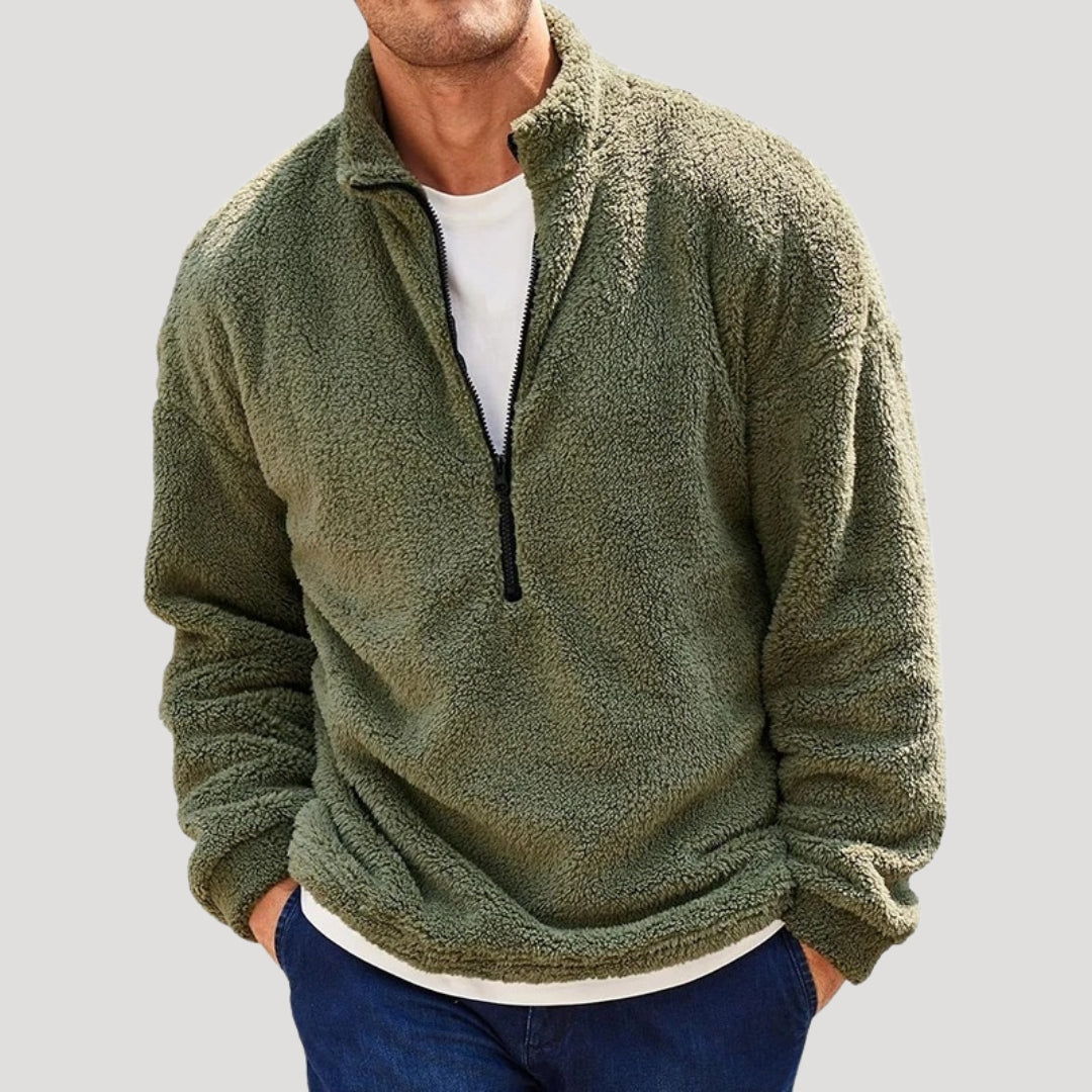 Men fleece half-zip pullover