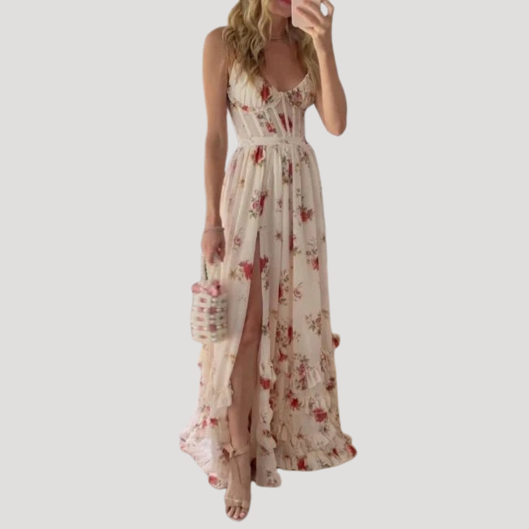 Women’s floral maxi wedding guest dress