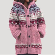 Women’s fair isle chunky knit patterned cardigan