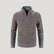 Men knit half-zip jumper