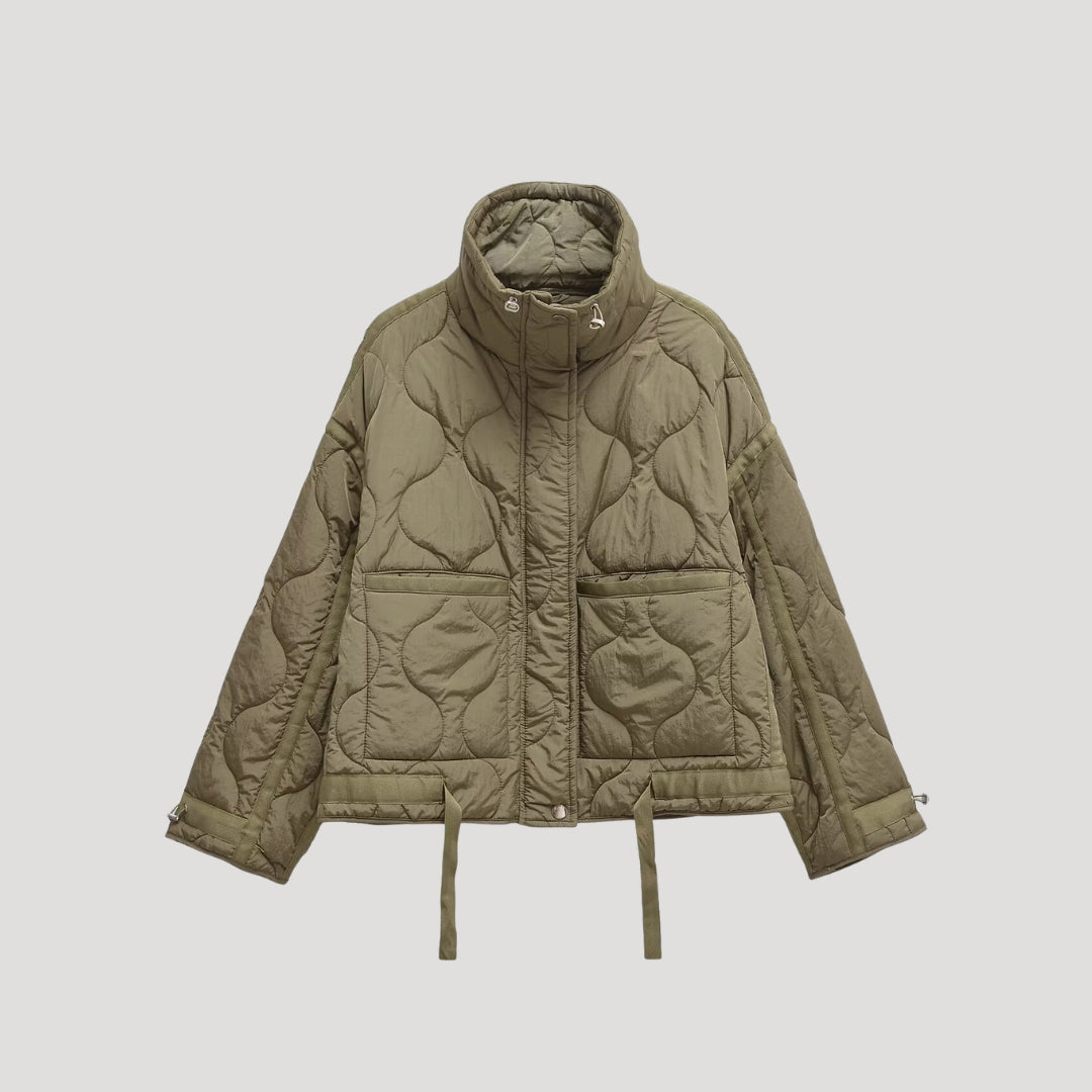 Women’s padded quilted jacket short puffer winter style