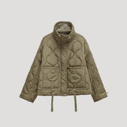 Women’s padded quilted jacket short puffer winter style