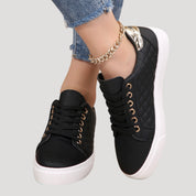 Women’s lace up casual low top trainers sneakers