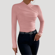 Women's ruched going out wrap top