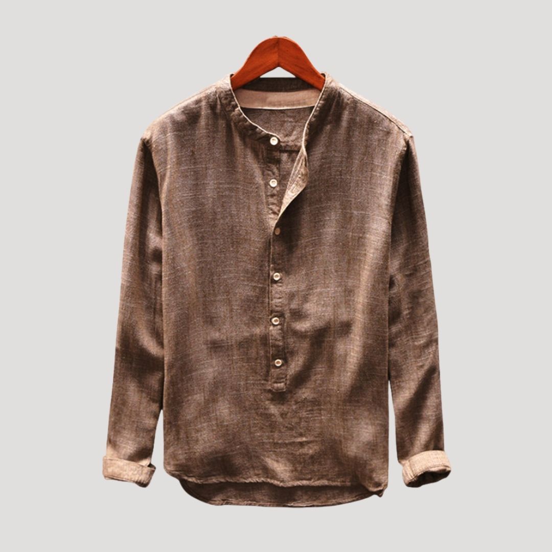 Men’s linen long sleeve shirt relaxed fit