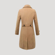 Men’s wool blend double breasted long winter coat