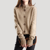 Women’s chunky knit button up winter cardigan