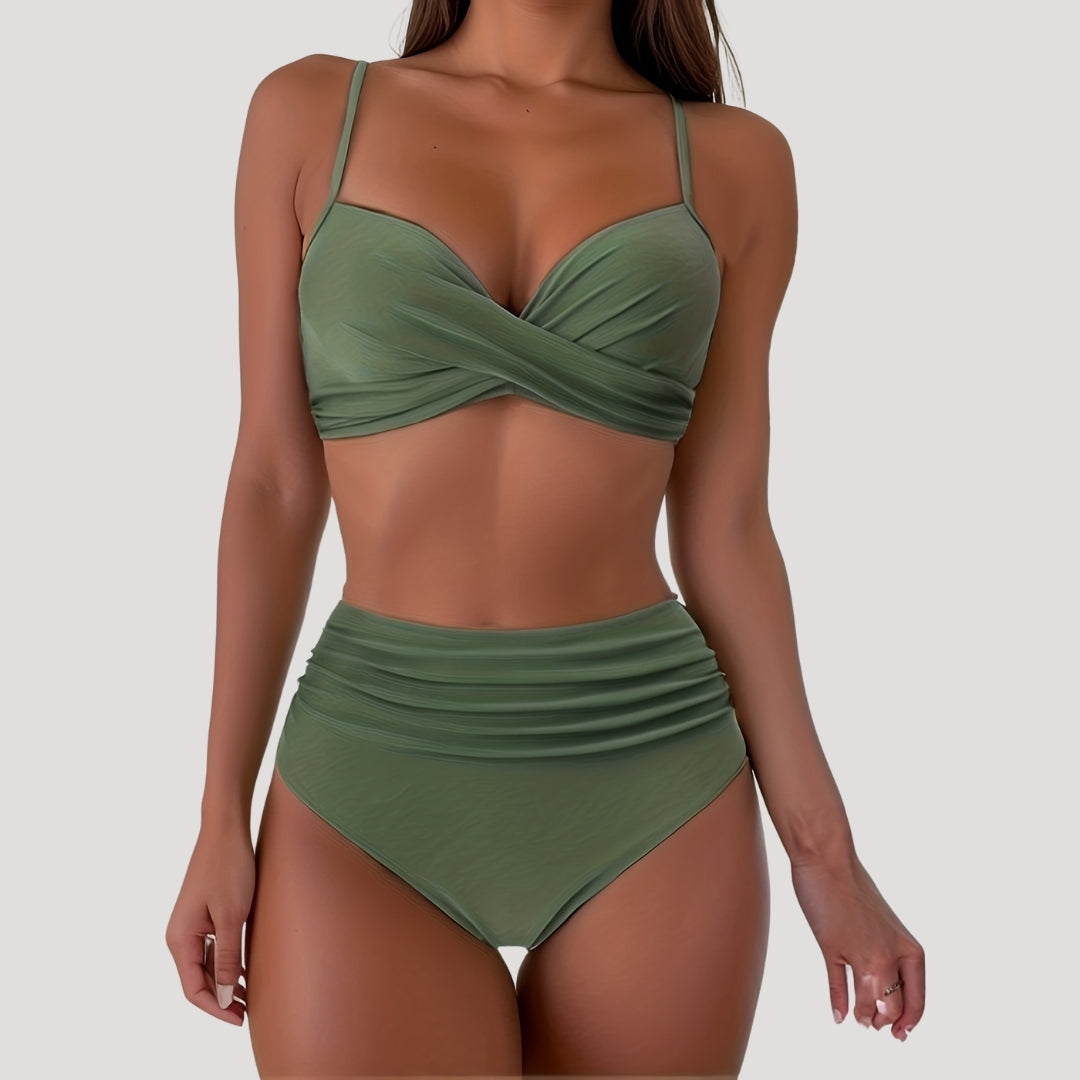 Elegant high-waisted bikini set