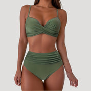 Elegant high-waisted bikini set