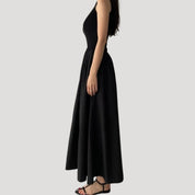 Sleeveless black maxi dress