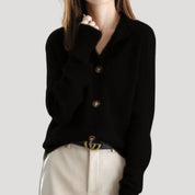 Women’s chunky knit button up winter cardigan