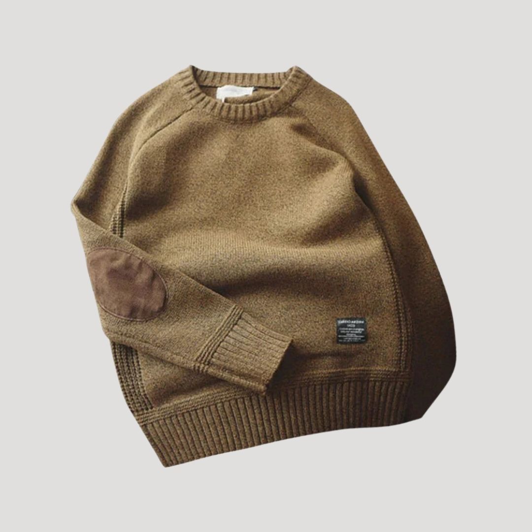 Men’s wool knit crew neck winter jumper