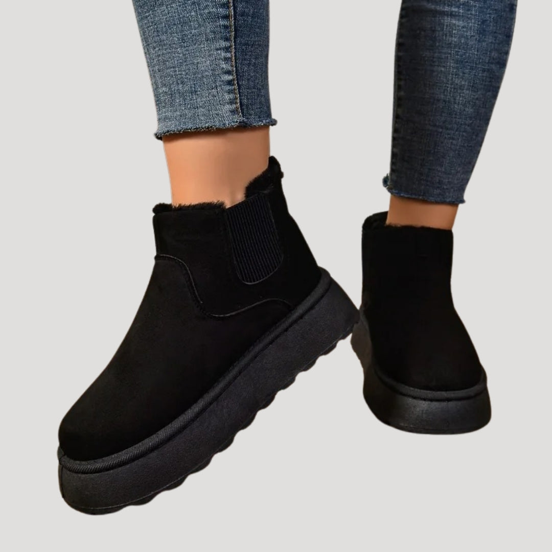 Women slip-on fur ankle boots